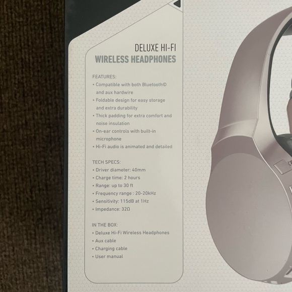 NEW Sharper Image SBT665 Deluxe Hi-Fi Wireless Bluetooth Headphones - Picture 5 of 5
